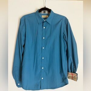 Burberry Teal Casual Button Down Shirt